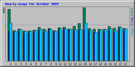 Hourly usage for October 2025