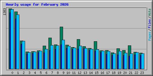 Hourly usage for February 2026