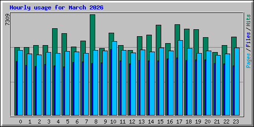 Hourly usage for March 2026